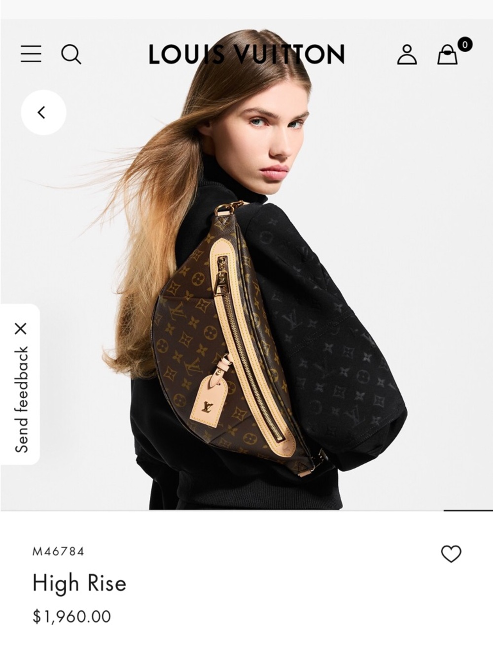 LOUIS VUITTON | High Rise Monogram Crossbody Bumbag with Ivory Branded Strap - Picture 14 of 17